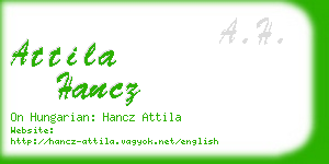 attila hancz business card